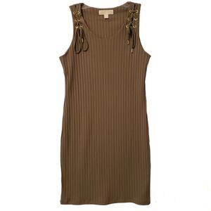 Michael Kors Sleeveless Dress Khaki Green Small
